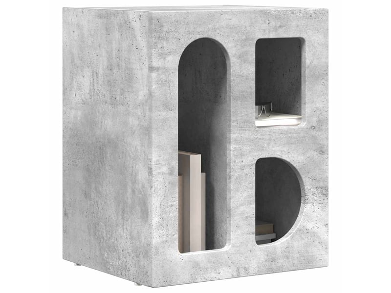 Table de chevet - cabinet de chevet - table de nuit elst 2 pc gris béton 40 x 35 x 50 cm - Conforama B