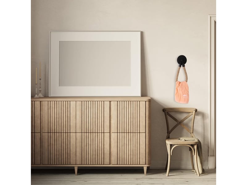 Porte-papier toilette mural en corde – noir, 1 pièce - Conforama E