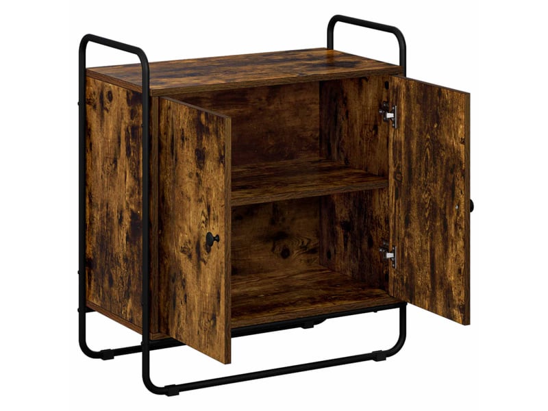  Buffet salon, buffet de rangement chêne fumé 68x35x75 cm bois d'ingénierie shl15706  - Conforama C