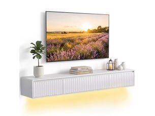 Meuble tv coloris blanc 160 cm <strong>PANGIVO</strong>  <strong></strong>