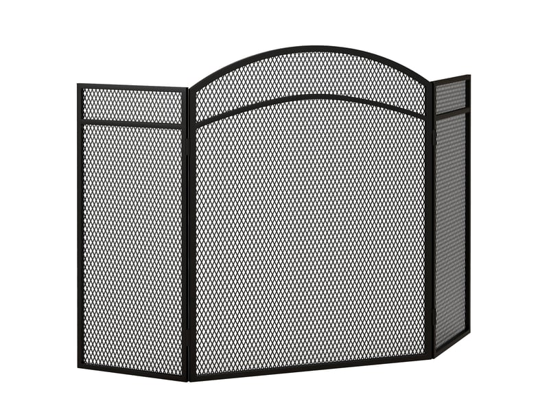  Pare-étincelles élégant pour cheminée, pliable, revêtu, noir, 96 x 60 cm  - Conforama B