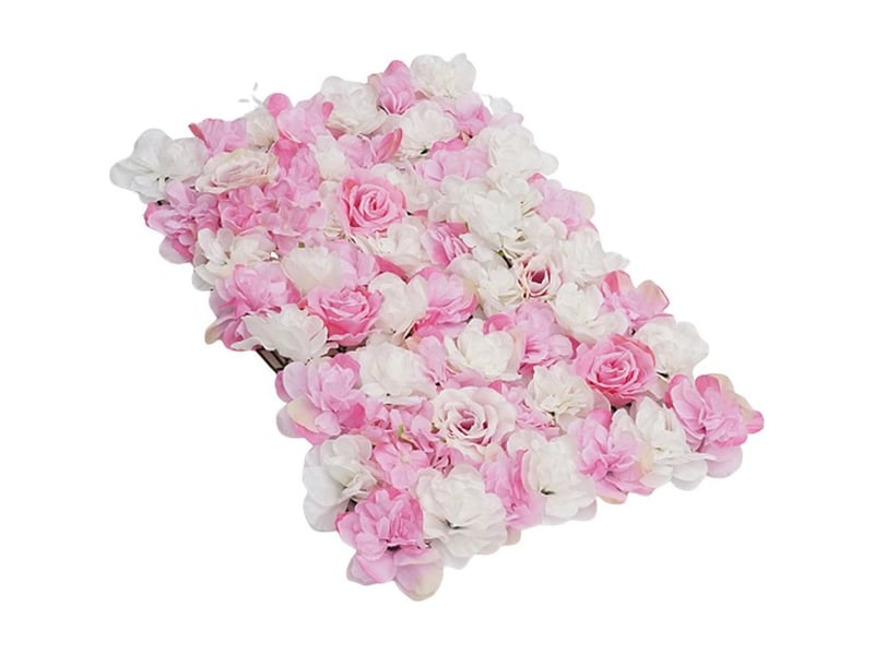  Plantes à fleurs artificielles panneaux fond mur décor de mariage rose vif  - Conforama C