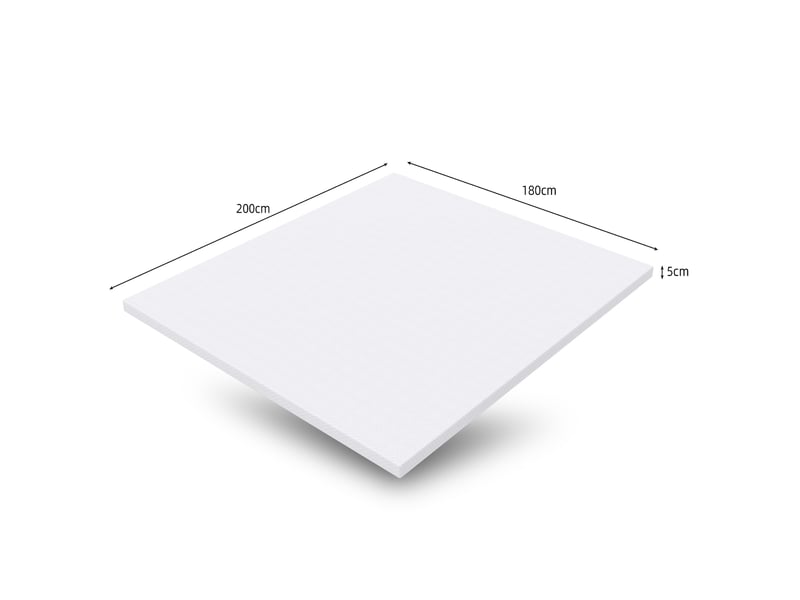  Matelas en mousse 180 × 200 cm h3 déhoussable et lavable, avec housse certifiée oeko-tex, blanc  - Conforama D