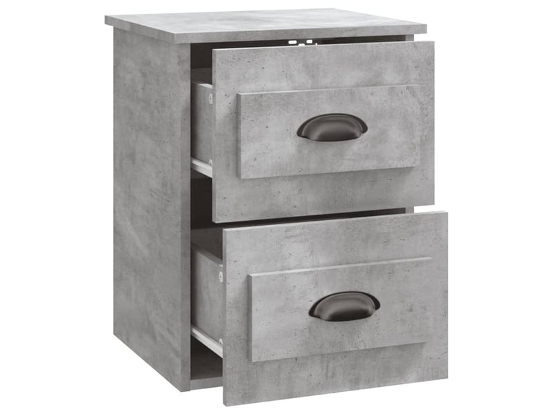  Table de chevet - cabinet de chevet - table de nuit murale gris béton 41,5x36x53 cm  - Conforama E