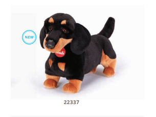 Peluche trudi chien basset leo