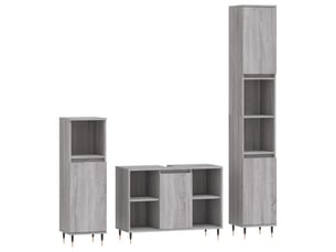 Ensemble de meubles de salle de bain 3 pcs sonoma gris cf63816