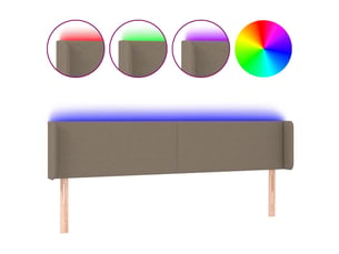 Tete de lit A poser largeur 183 cm   taupe