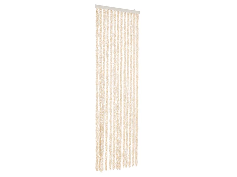  Rideau anti-mouches, moustiquaire beige et blanc 56x200 cm chenille cf43494  - Conforama A