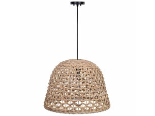 Lampe de plafond en fibre naturelle marron d 48x 35h cm