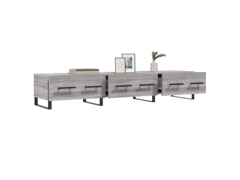 Meuble tv - banc tv - meuble de rangement sonoma gris 150x36x30 cm bois d'ingénierie  - Conforama D