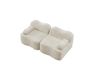 Canapé droit fixe <strong></strong> <strong></strong> 2 places Tissu beige