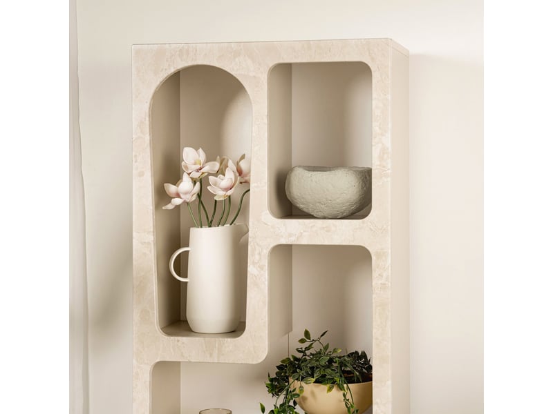  Bibliothèque avec 5 niches beige  - Conforama E