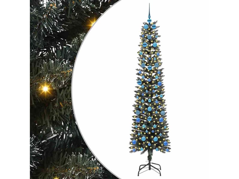  Sapin de noël - arbre de noël artificiel vert 210 cm pvc, plastique et acier  - Conforama A