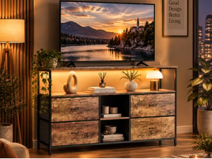 Meuble tv coloris naturel 108 cm <strong></strong>  <strong></strong>