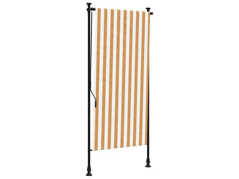  Store enrouleur, store roulant d'extérieur orange et blanc 120x270cm tissu acier cf47435  - Conforama A