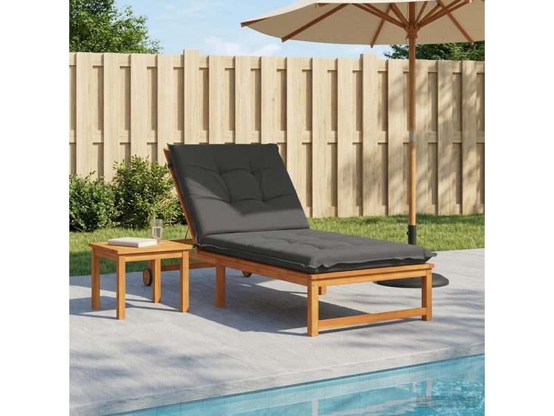 Coussin de transat, coussin pour bain de soleil gemert 100 % polyester anthracite cf56098 - Conforama B