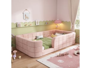 Lit simple 90x190 cm OPULERANE TRADING LTD coloris rose
