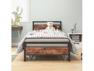 Lit simple 90x200 cm HAUSS SPOLE coloris marron