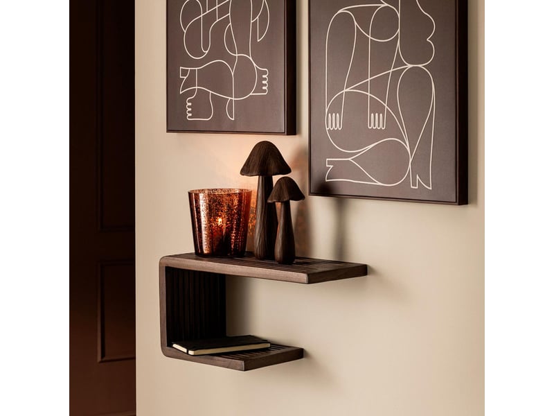  Photophore design en verre ember 16cm marron  - Conforama D