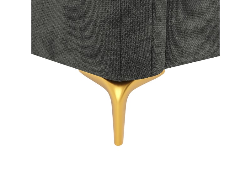  Canapé d'angle en u,4 places avec 2 tabourets de rangement et 2 coussins décoratifs, 263×137×85 cm, gris  - Conforama E