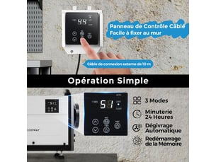 Déshumidificateur d'air COSTWAY  - surface couverte 80 m2