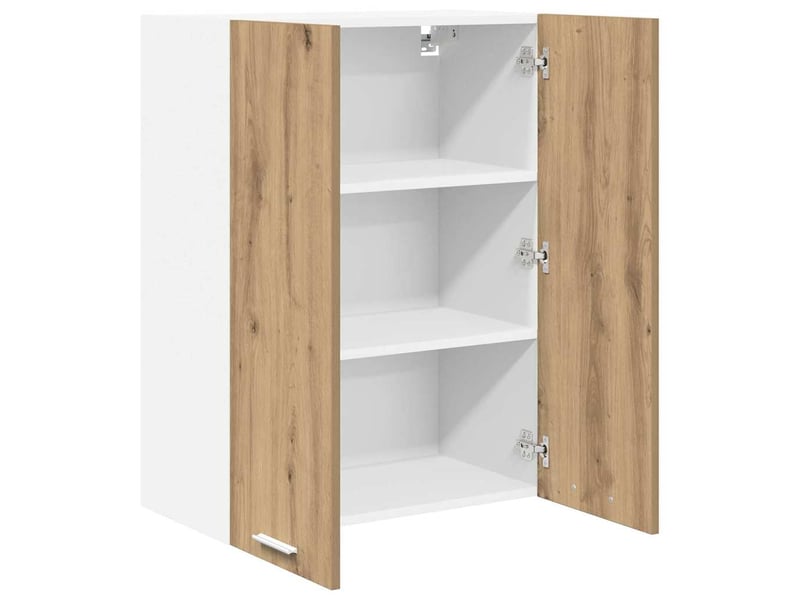 Meuble de rangement cuisine, armoire suspendue chêne artisanal 60x31x80cm shl1051 - Conforama E