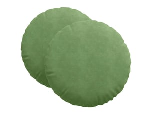 Lot de 2 coussins de siège, coussins décoratifs velours vert clair ø60 x 21 cm cf59917