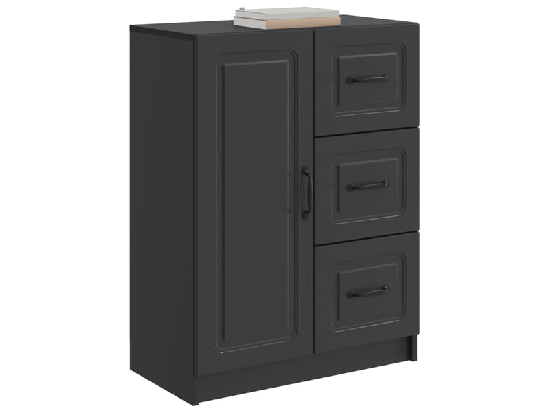  Buffet - bahut - meuble de rangement avec tiroir noir 66 x 34,5 x 87 cm bois d'ingénierie  - Conforama C