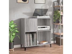 Armoire à disques, armoire de rangement sonoma gris 84,5x38x89 cm bois d'ingénierie shl818