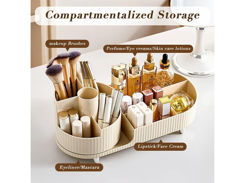  Organisateur présentoir cosmétique rotatif – pour coiffeuse et salle de bain  - Conforama E