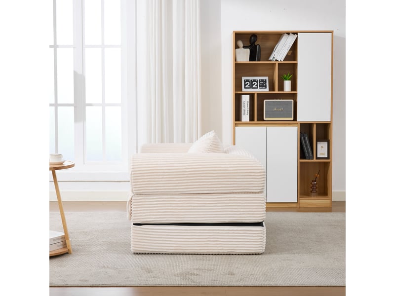  Canapé convertible, canapé-lit : en velours tricoté, pour salon, 1 place, pour appartement  - Conforama D