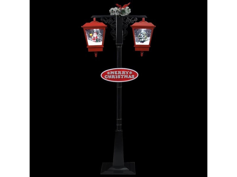  Lampadaire de noël avec père noël noir et rouge 81x40x188cm pvc  - Conforama E