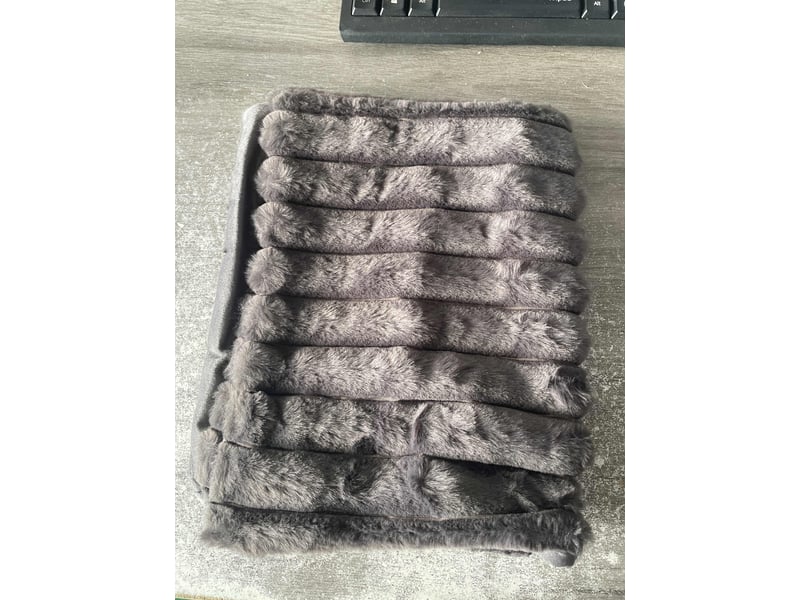  Taie d'oreiller en velours,30 x 50 cm,housse simple face,velours,gris sophistiqué,deux  - Conforama E