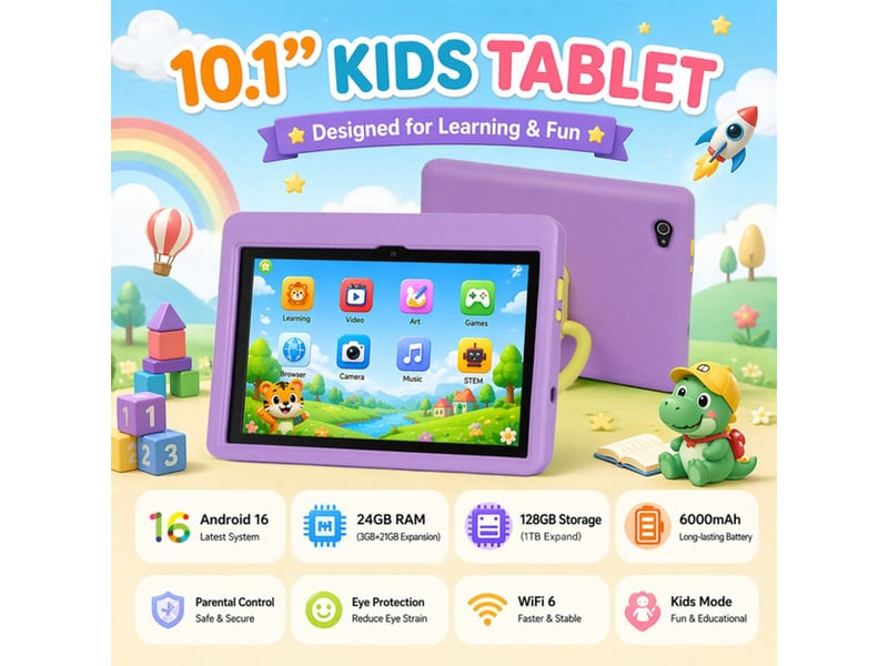  Tablette enfant 10,1 android 16 128gb violet 3+21 go wifi 6 413542_AACLG41524_6_DROPFR - Conforama B
