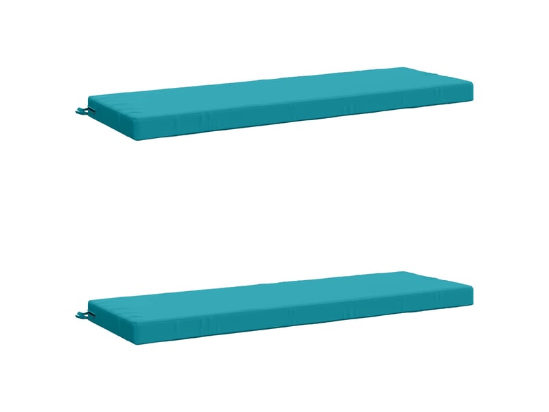  Lot de 2 coussins de banc, coussins d'assise soest 100 % polyester turquoise cf56848  - Conforama A