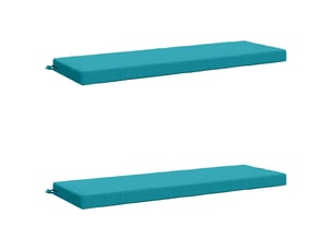 Lot de 2 coussins de banc, coussins d'assise soest 100 % polyester turquoise cf56848