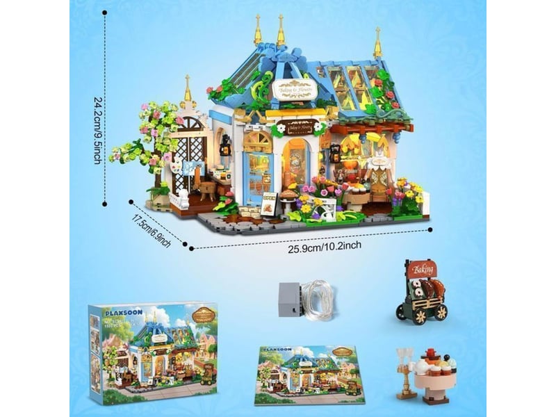  Jeu de construction maison café floral 1520 pieces led 151498_AABUS17761_6_DROPFR - Conforama B