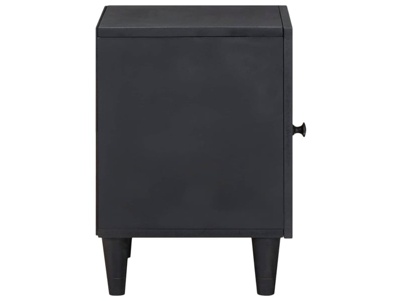  Table de chevet - cabinet de chevet - table de nuit avec porte noir 40 x 33 x 46 cm  - Conforama C
