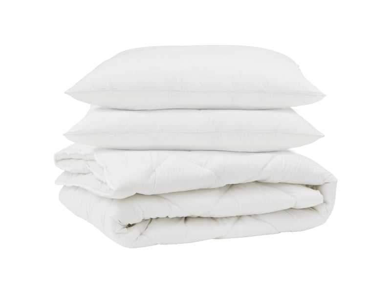 Couette avec oreiller 3 pièces - duvet blanc microfibre  - Conforama A