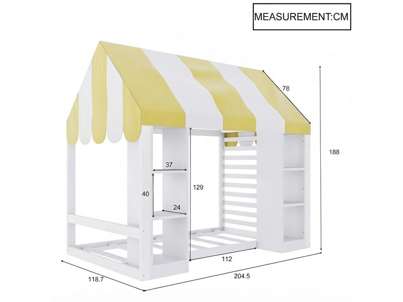  Lit jeune, 90x200 cm, rangement intégré, blanc, poids 52,8 kg LDF00626AAK-conf-NEW - Conforama R