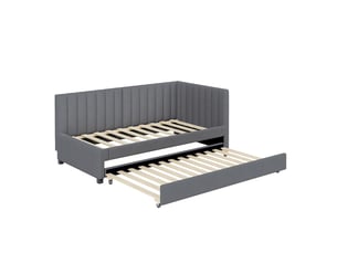 Lit gigogne 90x190 cm KORFEE coloris gris