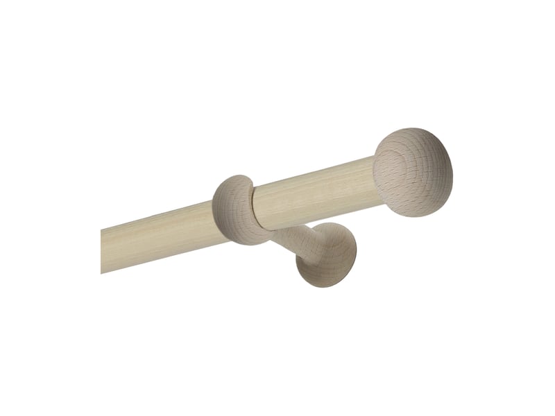  Kit tringle à rideaux en bois hêtre d28 mm 180 cm  - Conforama A