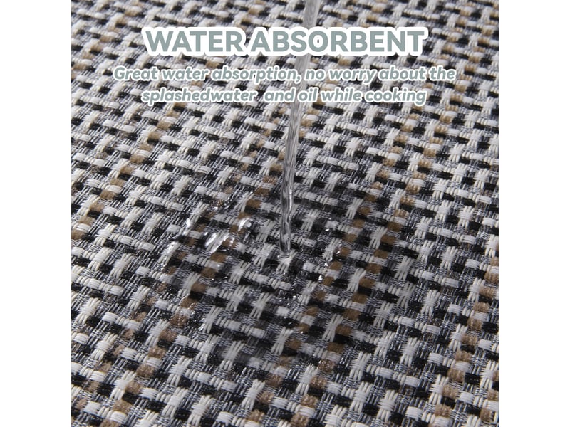  1 pièce (marron, 50*80cm) tapis en caoutchouc antidérapant pour évier de cuisine, tapis absorbant lavable en machine  - Conforama D