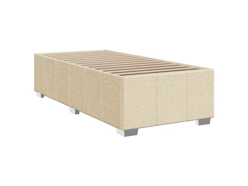  Lit simple- lit adulte -  cadre de lit sans matelas crème 100x200 cm tissu  - Conforama B