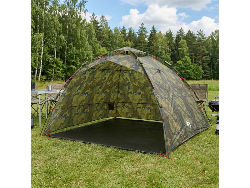  Tente de pêche, tente de camping à libération rapide 4 personne camouflage léger  - Conforama B
