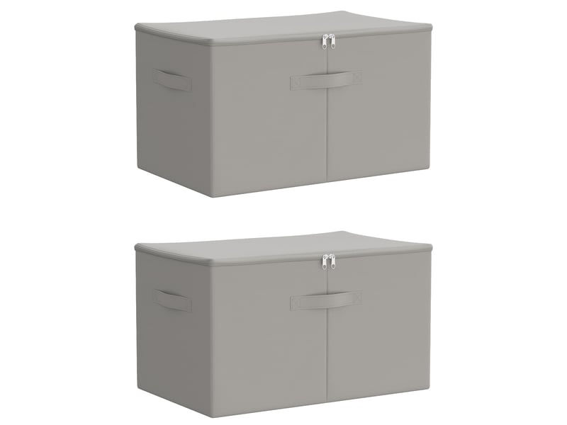  Boîte de rangement 2 pcs tissu intissé 55x35x32 cm 61,6 l shl18400  - Conforama A