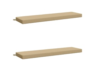 Lot de 2 coussins de banc, coussins d'assise soest 100 % polyester beige cf57006