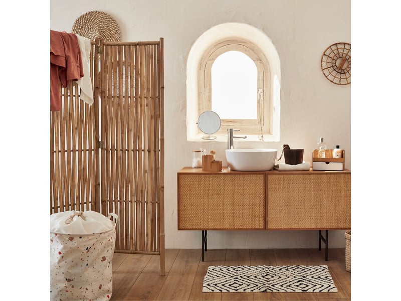 Paravent d'intérieur à 3 panneaux en bambou naturel 139 x 160 cm 34902 - Conforama B