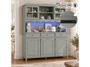 Buffet    <strong></strong> <strong>Fay Lum</strong> - 135 cm coloris gris 