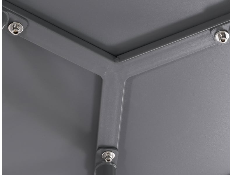 Table basse ronde intérieur extérieur en polypropylène couleur gris foncé – ø 60 cm résistante aux intempéries 10_0009196 - Conforama E